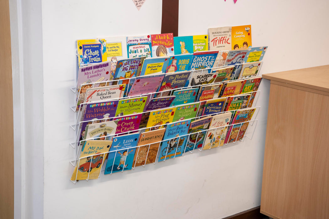 Horizontal Wall Book Rack (6 Shelves)