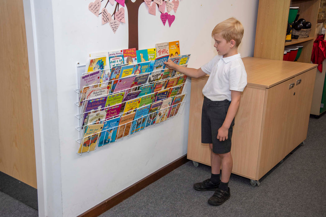 Horizontal Wall Book Rack (6 Shelves)