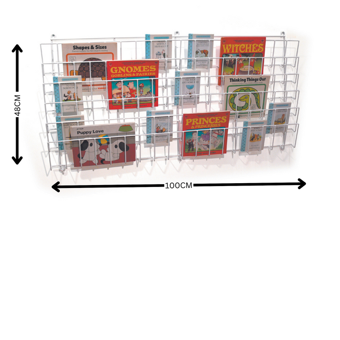Horizontal Wall Big Book Rack (3 Deep Shelves)