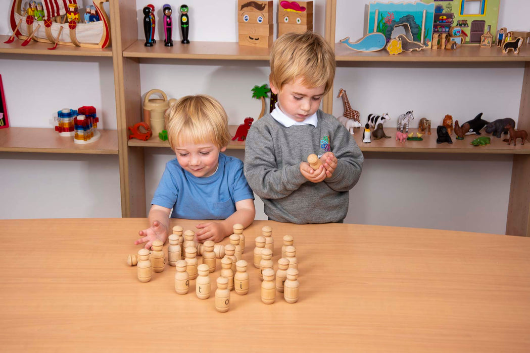 Alphabet Wooden People - Reduced To Clear!