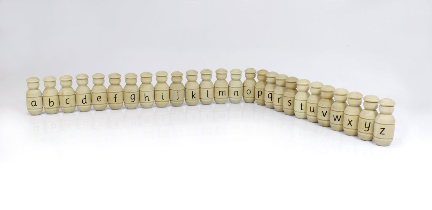 Alphabet Wooden People - Reduced To Clear!