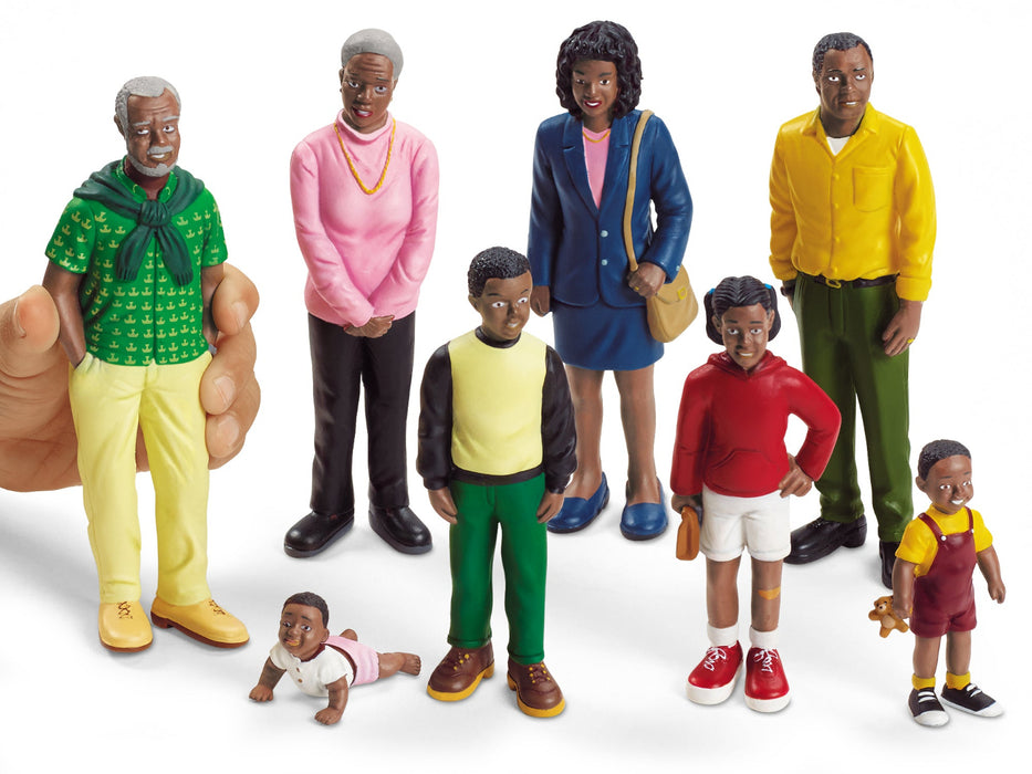 Black african people figurines
