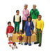 Black african family dolls