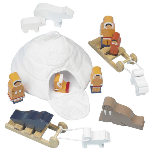 Arctic igloo and figures set 