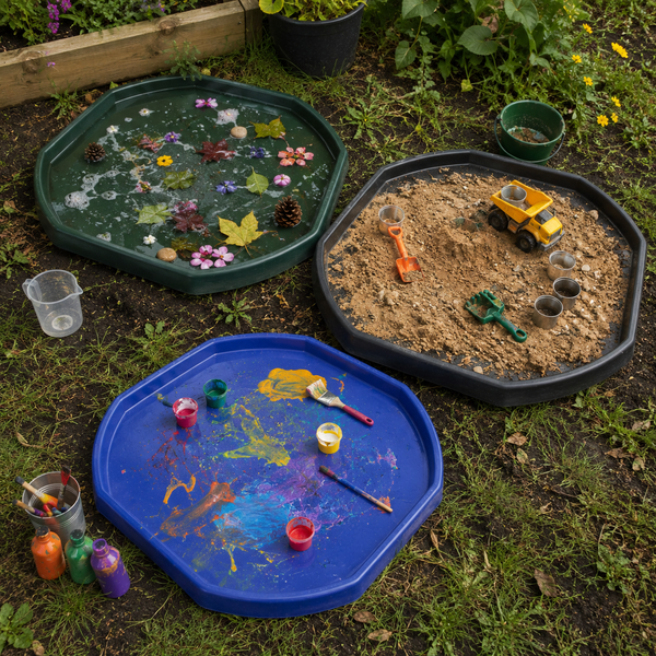 Set of 3 Tuff Trays (100cm) - Black, Blue & Green