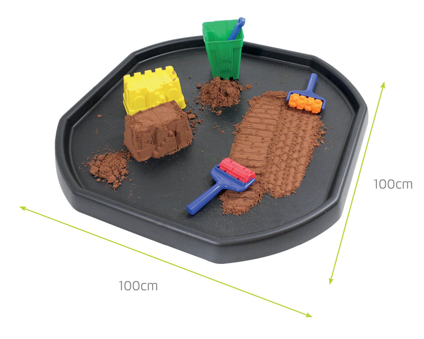 Set of 3 Tuff Trays (100cm) - Black, Blue & Green