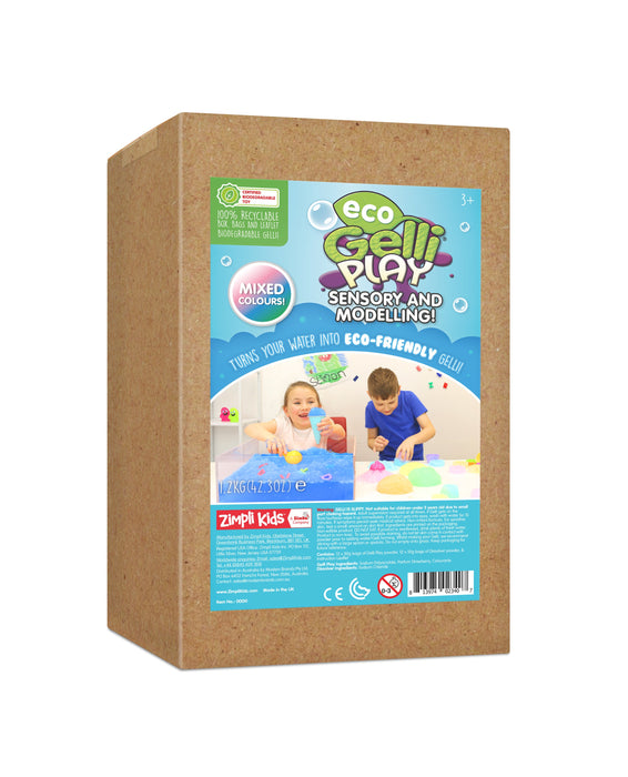 Gelli Play Sensory & Modelling Fun! Mixed Colours, White, Green, Blue & Pink - BUMPER PACK! [12 Packs]