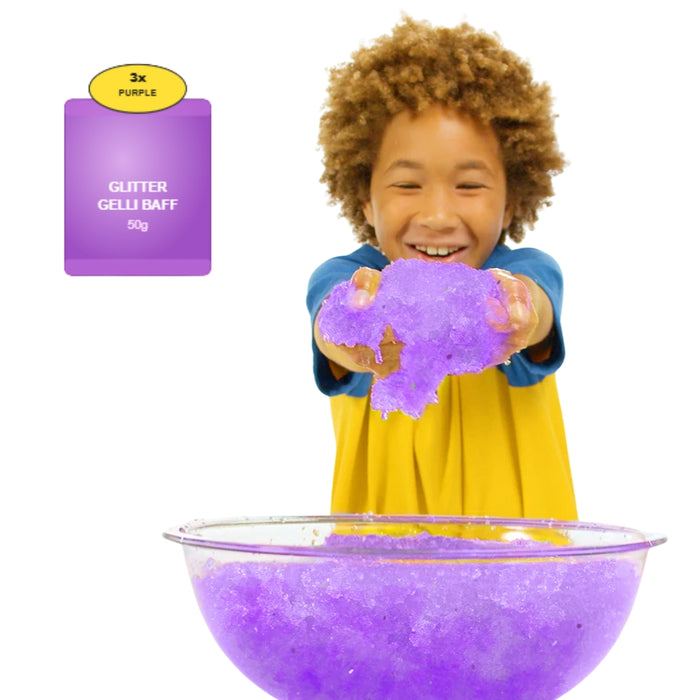 Gelli Play & Slime Play Glitter – Purple / Orange / Pink / Aqua