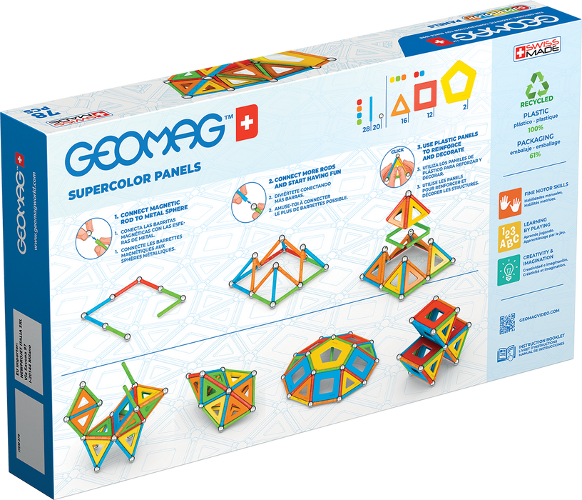 Geomag Supercolor Panels Recycled 78 pieces