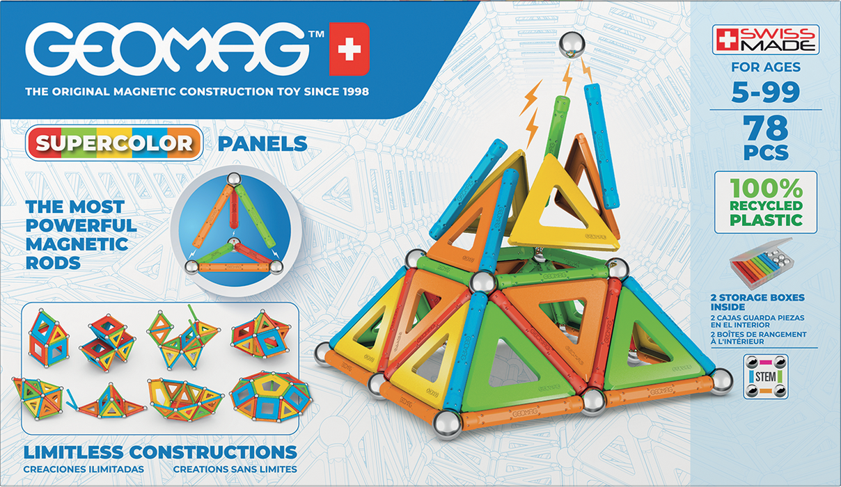 Geomag Supercolor Panels Recycled 78 pieces